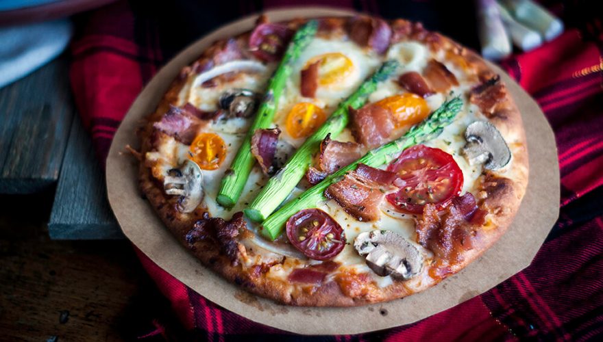 Pizza aux légumes et bacon | Recette | F. Ménard
